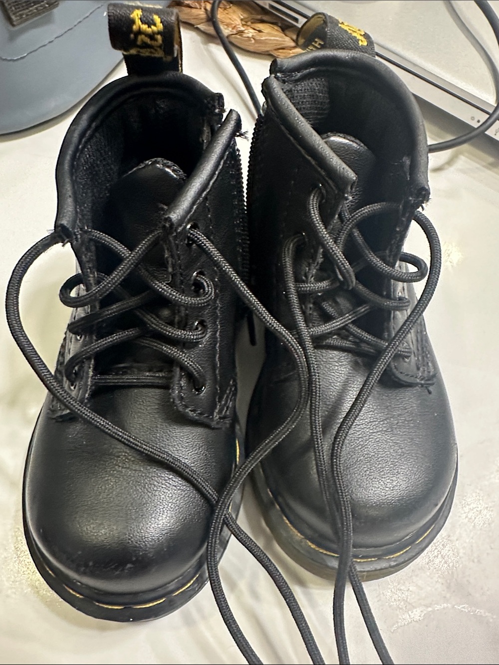 Dr. Martens Kids Black Lace-Up Ankle Boots
